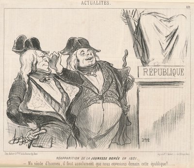 Riapparizione della gioventù dorata nel 1851 da Honoré Daumier