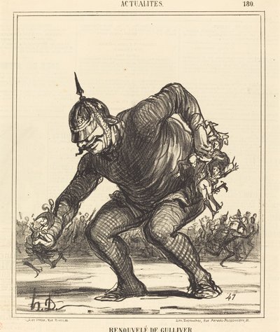 Rinnovato di Gulliver da Honoré Daumier