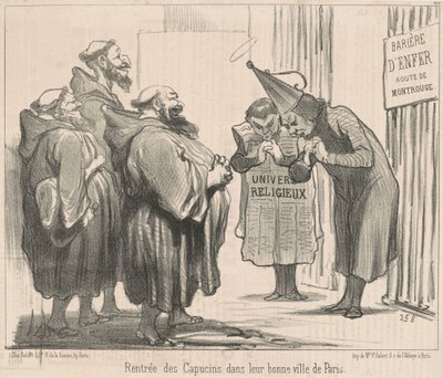 Rientro dei Cappuccini a... Parigi da Honoré Daumier