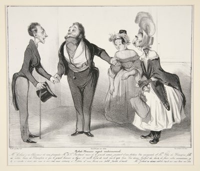 Robert-Macaire agente matrimoniale, tav. 16 dalla serie Caricaturana, dall