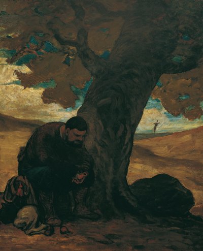 Sancho Panza riposando sotto un albero da Honoré Daumier