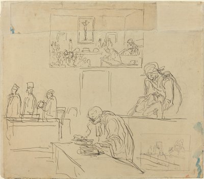 Scena del Tribunale (Il Verdettto) da Honoré Daumier