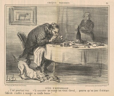 Scena di ippofagia da Honoré Daumier