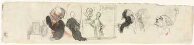 Schizzi di varie figure (verso) da Honoré Daumier