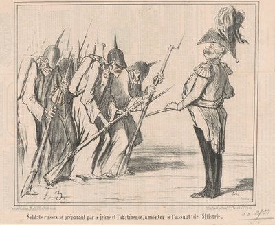 Soldati russi che si preparano per il giovane... da Honoré Daumier
