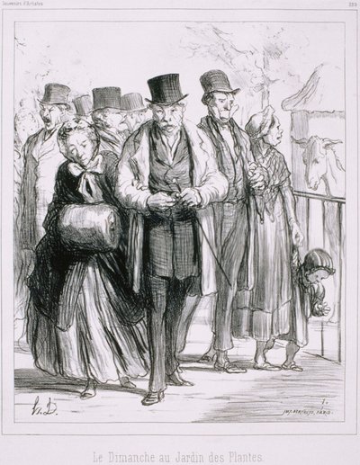 Ricordo di Artisti- La Domenica al Giardino delle Piante da Honoré Daumier