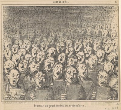 Souvenir del Grande Festival degli Orfeonisti da Honoré Daumier