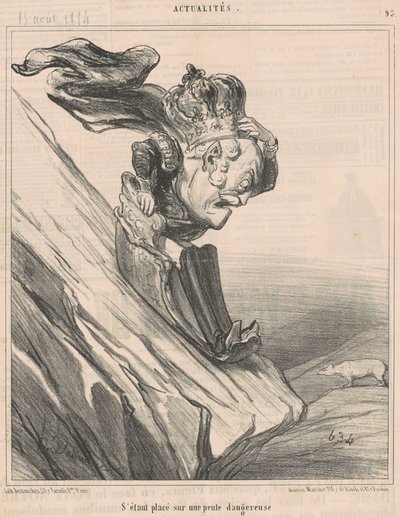Essendosi posto su una pendenza pericolosa da Honoré Daumier