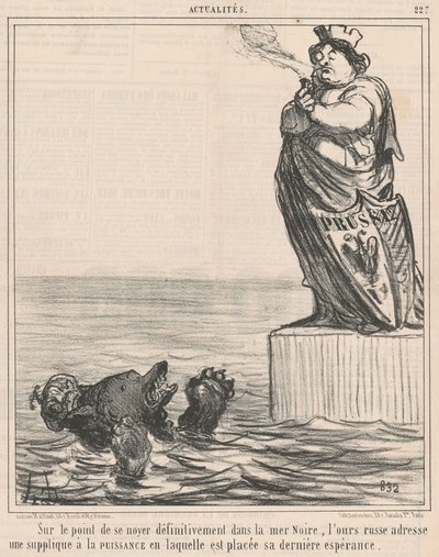 Sul punto di annegare... da Honoré Daumier