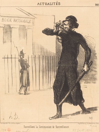 Sorvegliante della Commissione di Sorveglianza da Honoré Daumier
