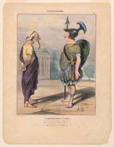 Telemaco Reso alla Virtù da Honoré Daumier