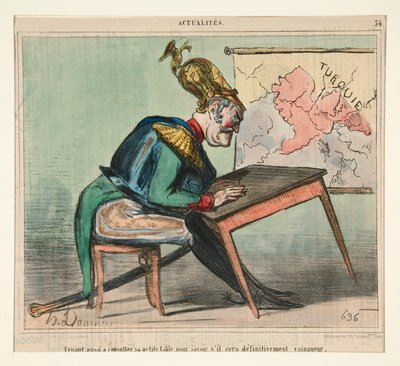 Tenendo anche a consultare il suo piccolo tavolo da Honoré Daumier