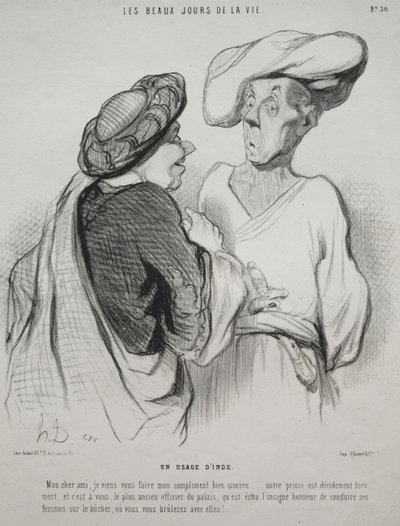 I bei giorni della vita, tavola 30: Un costume indiano da Honoré Daumier