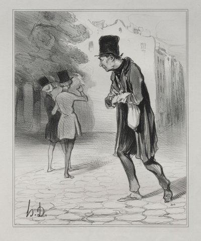 I boemi di Parigi, tavola 4: Il collezionista di mozziconi di sigaro, 5 dicembre 1841 da Honoré Daumier