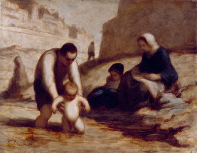 Il primo bagno da Honoré Daumier