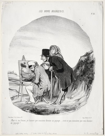 Il Buon Borghese, Tavola 23: Ma sì, cara, ti assicuro che questo signore sta disegnando..., 184 da Honoré Daumier