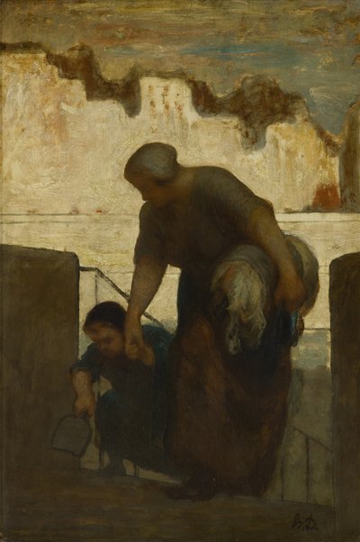 La Lavandaia, ca 1863 da Honoré Daumier