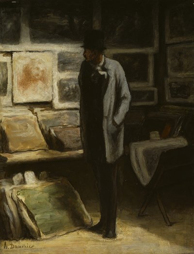 Il collezionista di stampe, c.1857-63 da Honoré Daumier