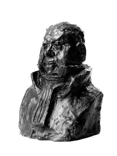 I busti caricati delle "Celebrità del Giusto Mezzo". Caricatura di Alexandre Lecomte, magistrato. Il sottile. Scultura di Honore Daumier da Honoré Daumier
