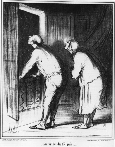 La vigilia del 13 giugno, caricatura di Honore Daumier da Honoré Daumier