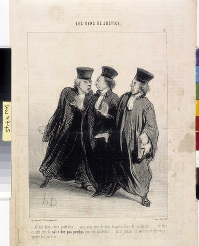Il popolo della giustizia. Cartone animato di Honore Daumier (1808-1879), 37,5x28. Estratto dal giornale Le Charivari, Museo delle Belle Arti, Palais Longchamp, Marsiglia da Honoré Daumier
