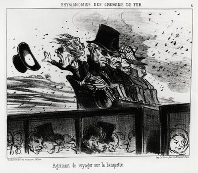 La fisionomia delle ferrovie: è il diritto di viaggiare sulla panchina (illustrazione di Honoré Daumier, pubblicata in Charivari) da Honoré Daumier