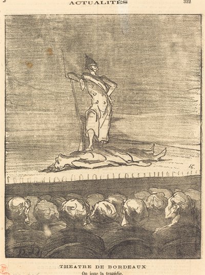 Teatro di Bordeaux - si recita la tragedia da Honoré Daumier