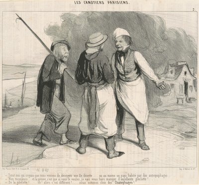 Tiens! Moi qui croyais que nous venions de découvrir ... da Honoré Daumier