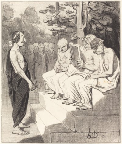 Telemaco interrogato dai saggi da Honoré Daumier