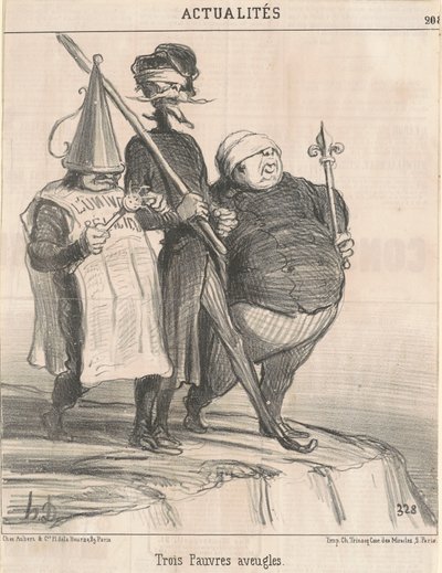 Tre poveri ciechi da Honoré Daumier