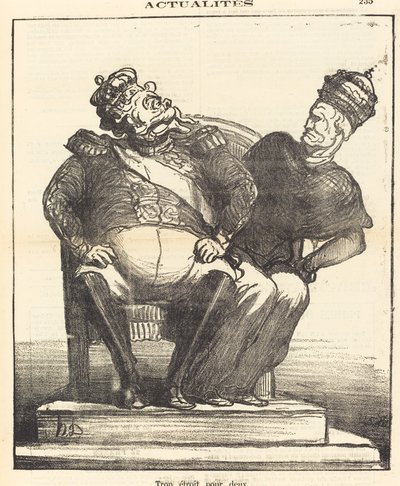 Troppo stretto per due da Honoré Daumier