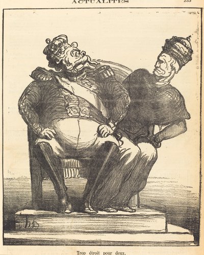 Troppo stretto per due da Honoré Daumier