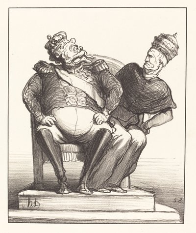 Troppo stretto per due da Honoré Daumier
