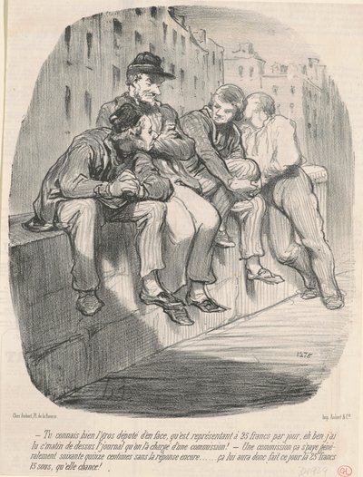 Conosci bene il grosso deputato di fronte... da Honoré Daumier