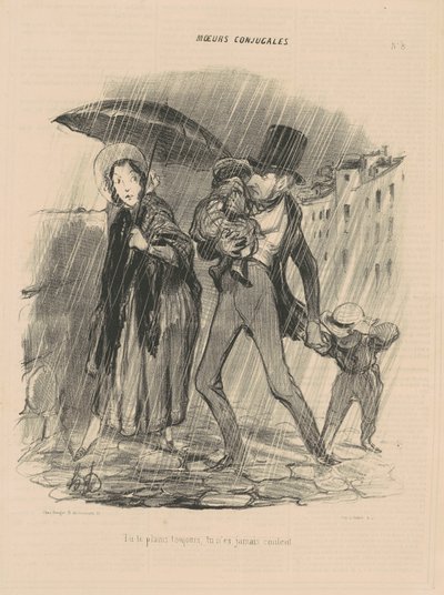 Ti lamenti sempre, non sei mai contento. da Honoré Daumier