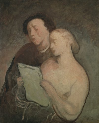 Due Cantanti, c.1850-60 da Honoré Daumier