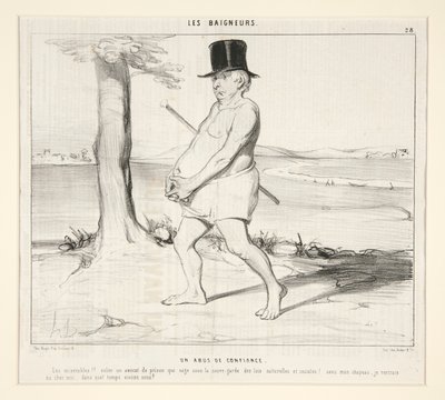 Un abuso di fiducia. I miserabili!! rubare un avvocato di prigione che nuota sotto la protezione delle leggi naturali e sociali! da Honoré Daumier