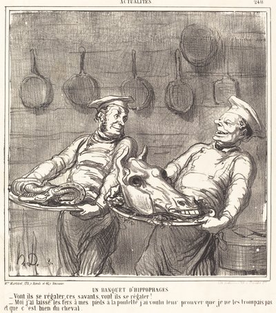 Un Banchetto di Ippofagi da Honoré Daumier