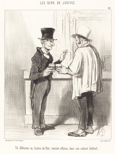 Un difensore... parlando... nel suo studio abituale da Honoré Daumier