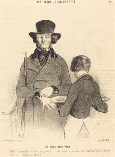 Una cena da Véry da Honoré Daumier