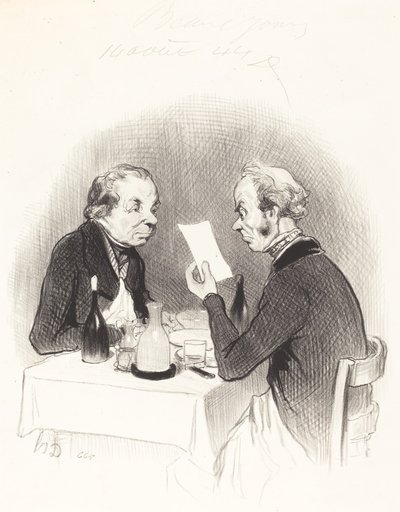 Una Cena Magra da Honoré Daumier