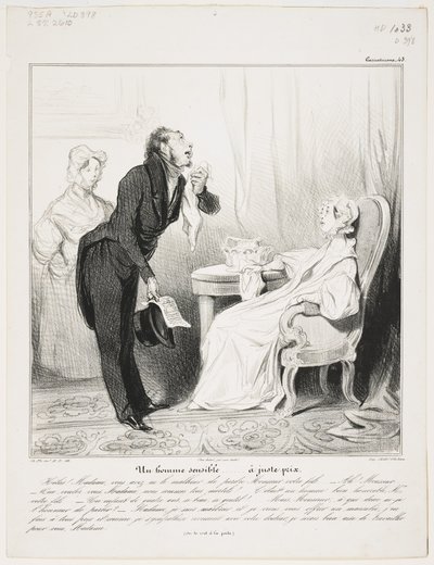 Un uomo sensibile (Caricaturana 43) da Honoré Daumier