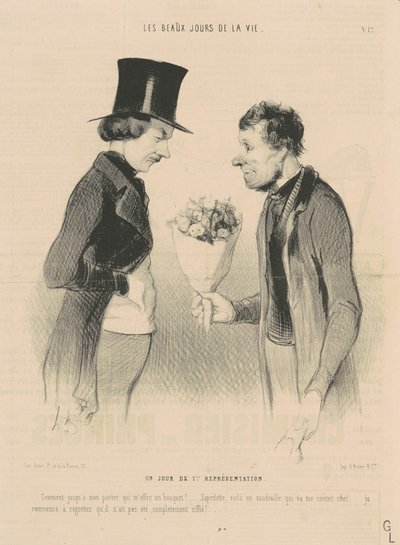 Un giorno di prima rappresentazione da Honoré Daumier
