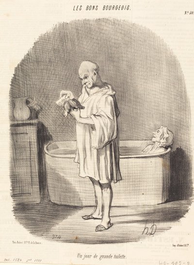Un giorno di grande toilette da Honoré Daumier