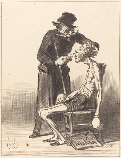 Un lottatore sfortunato da Honoré Daumier