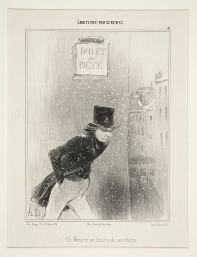 Un Uomo al Fondo dei Suoi Affari da Honoré Daumier