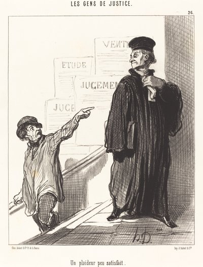 Un litigante poco soddisfatto da Honoré Daumier
