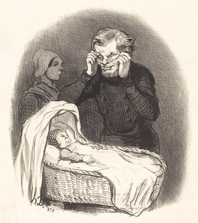 Un Padre Felice da Honoré Daumier