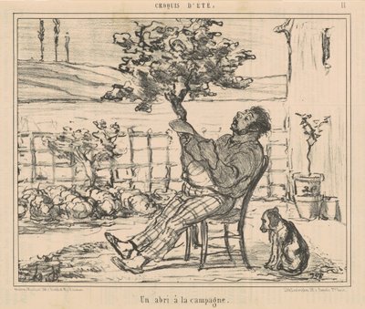 Un rifugio in campagna da Honoré Daumier