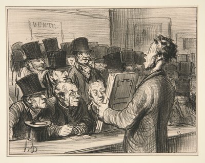 Un amatore - Ma quale quadro è questo? da Honoré Daumier